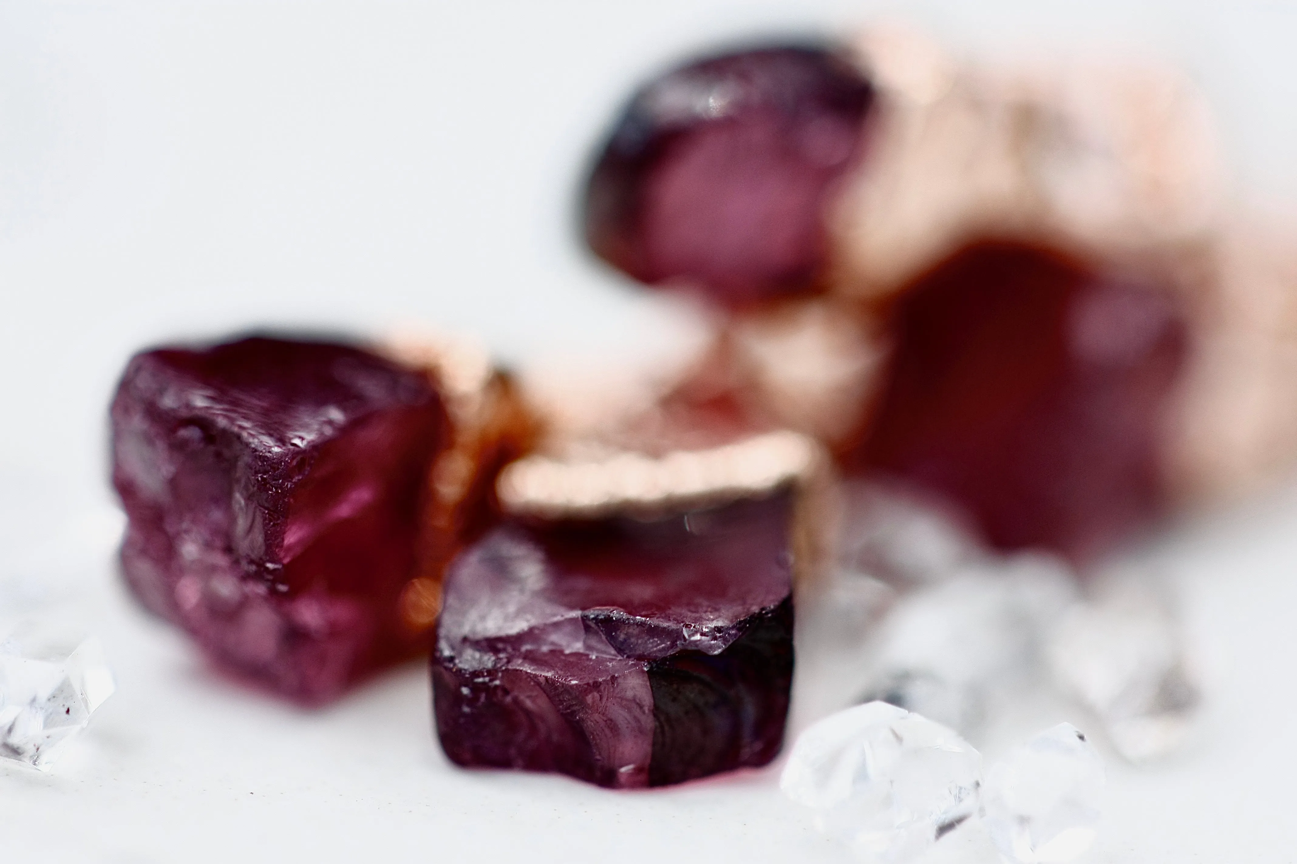 January Raindrops Necklace · Maroon Garnet