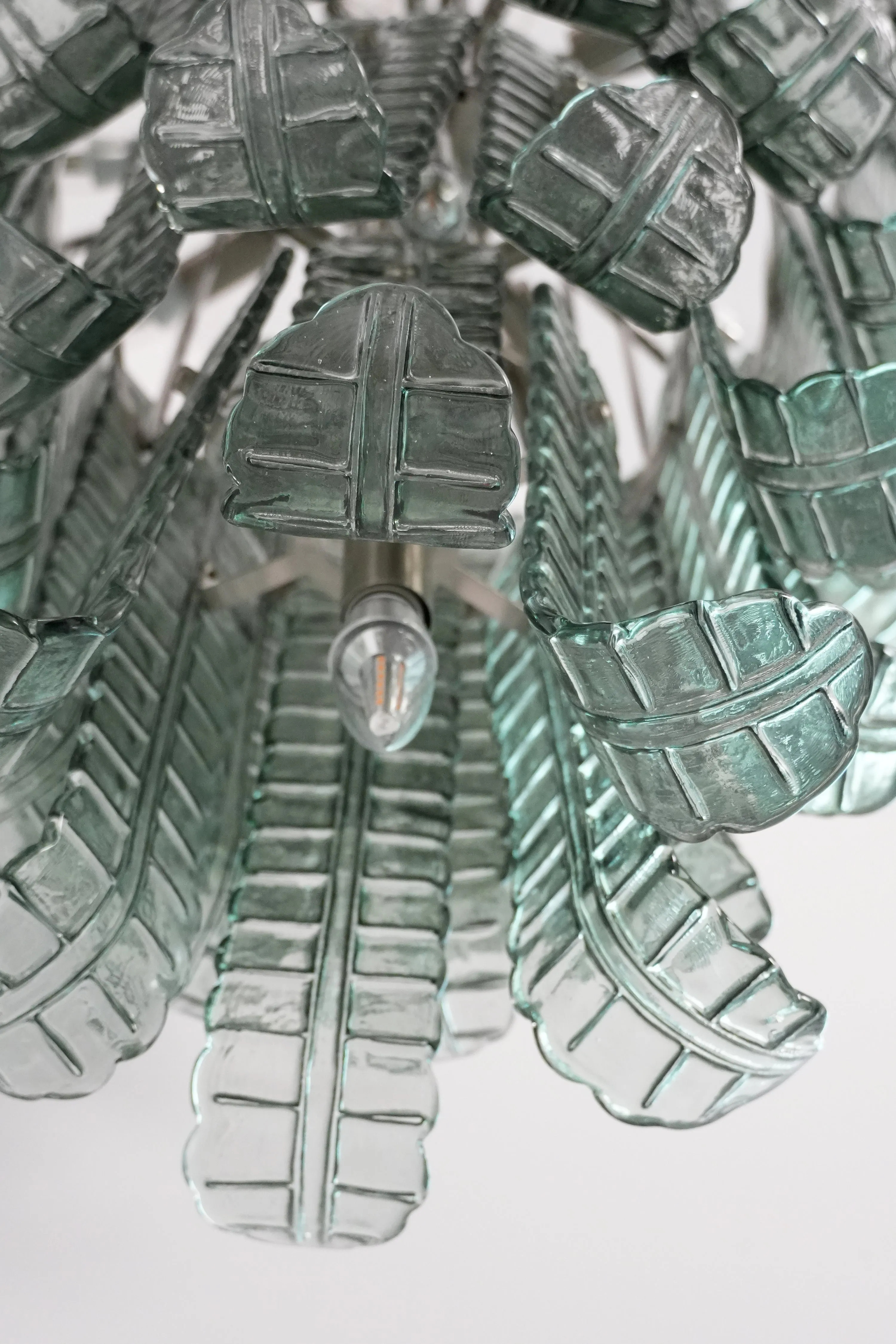 Leaf-Shaped Cascading Murano Chandelier