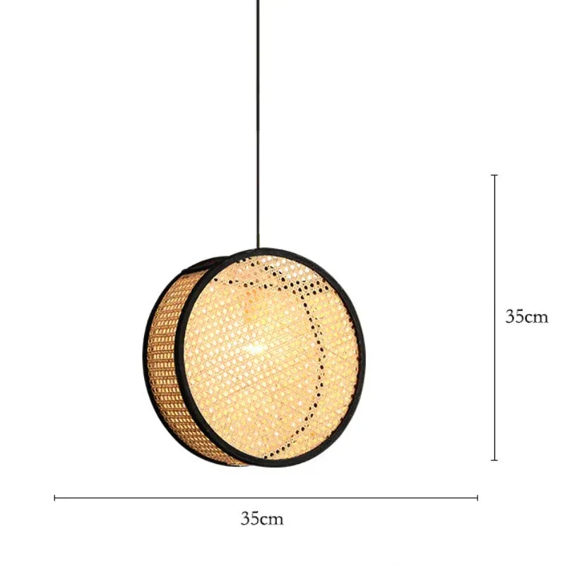 Mansion Bamboo Core Rattan LED Chandelier - Indoor Decorative Lighting