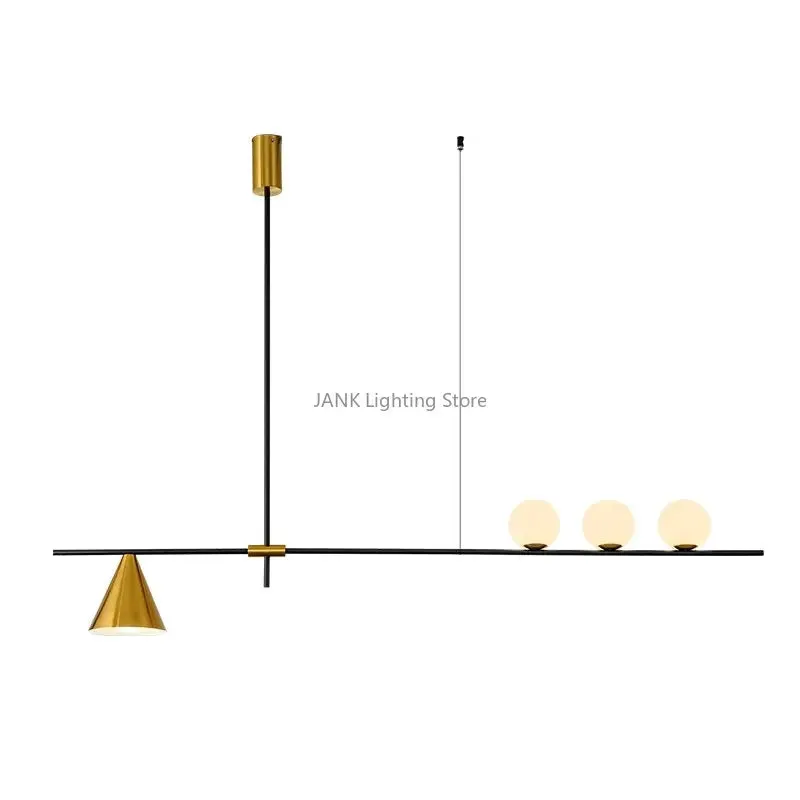 Mansion Nordic Black Gold Chandelier LED Pendant Lamp