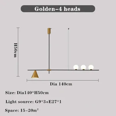 Mansion Nordic Black Gold Chandelier LED Pendant Lamp
