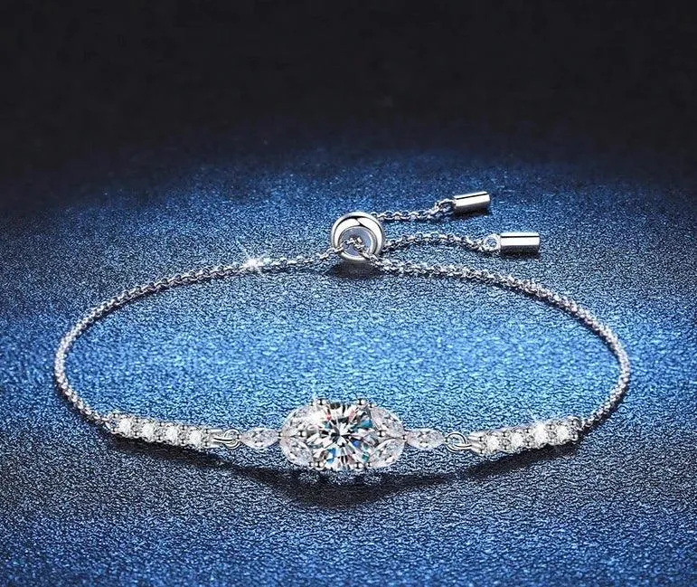Minimalist 925 Sterling Silver Bracelet Zircon Sweet Bracelet for Women