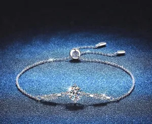 Minimalist 925 Sterling Silver Bracelet Zircon Sweet Bracelet for Women