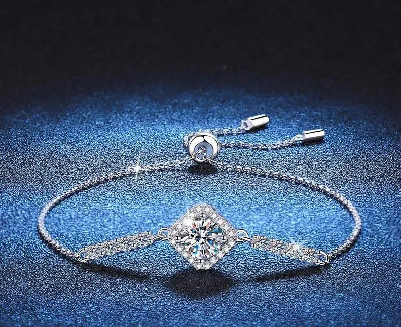Minimalist 925 Sterling Silver Bracelet Zircon Sweet Bracelet for Women