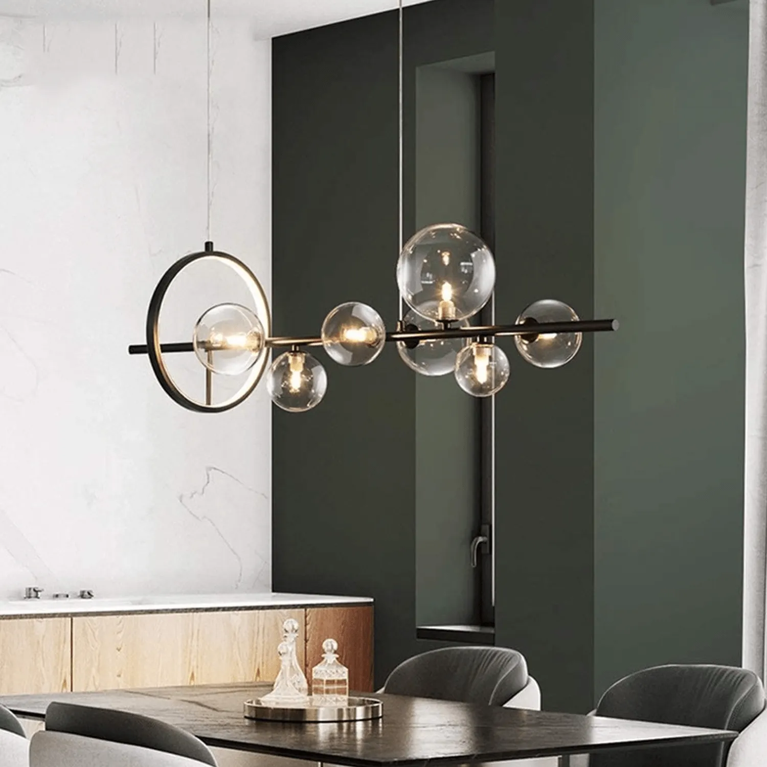 Modern Bubble Glass Chandelier