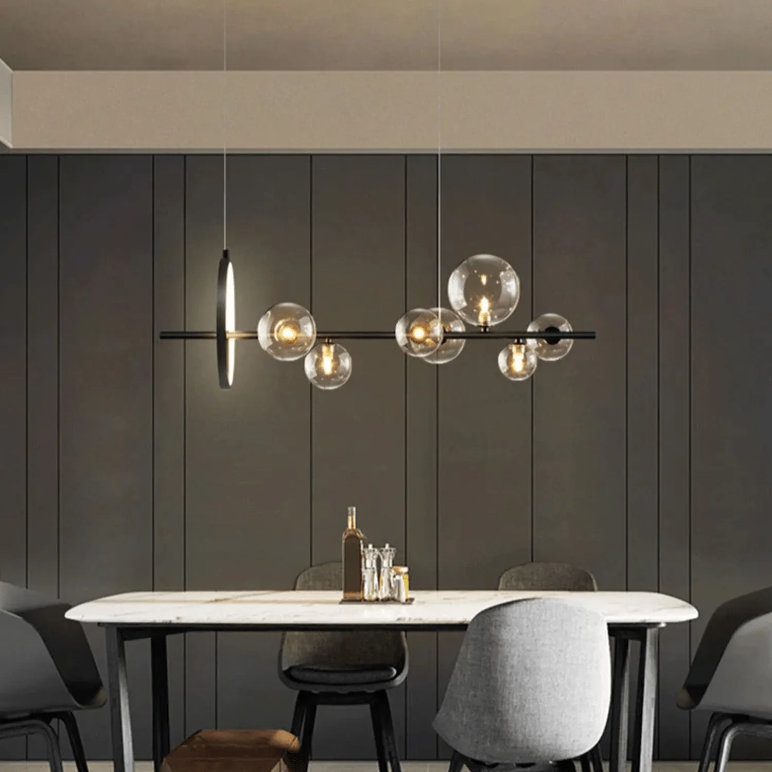 Modern Bubble Glass Chandelier