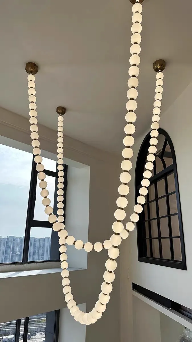 Modern Creative Pearl Necklace Chandelier