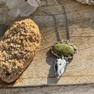 N.20 Agat Denderite & Serpentine Nacklace