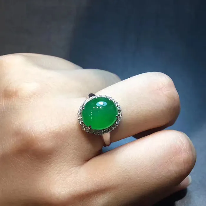 Natural Jade Ring Jadeite Ring NRG034