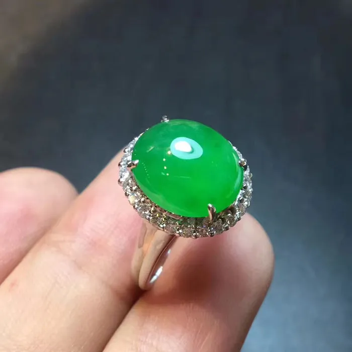 Natural Jade Ring Jadeite Ring NRG034