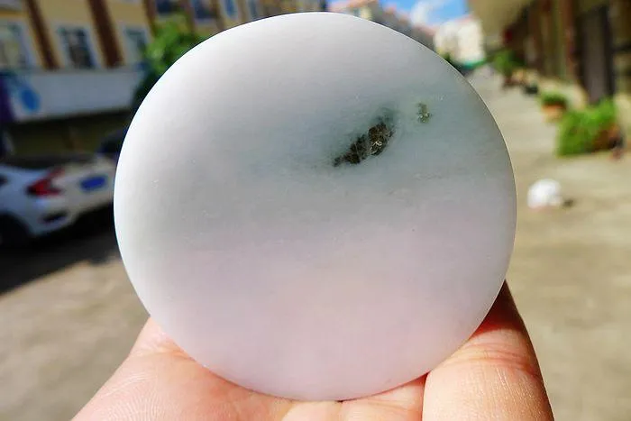 Natural Jade Rough Jadeite Raw (114g,5.55X1.3cm)