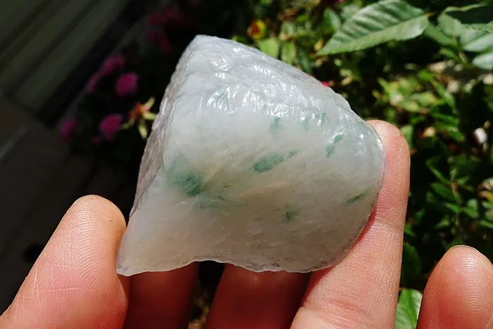 Natural Jade Rough Jadeite Raw (155g,8X4.5X2.7cm)