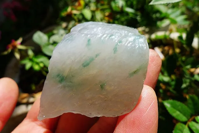 Natural Jade Rough Jadeite Raw (155g,8X4.5X2.7cm)