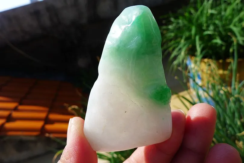 Natural Jade Rough Jadeite Raw (61g,6.2X3.9X1.2cm)