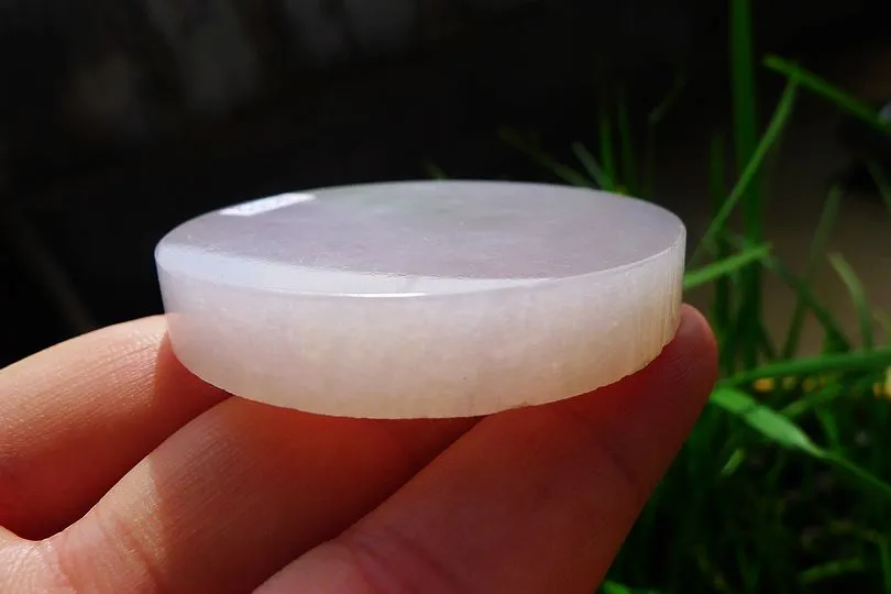 Natural Jade Rough Jadeite Raw (66g,5.2X5.2X0.85cm)