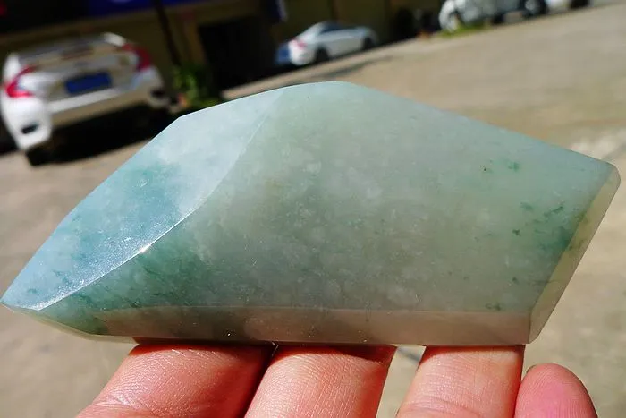 Natural Jade Rough Jadeite Raw (96g,9.9X4.1X1.4cm)