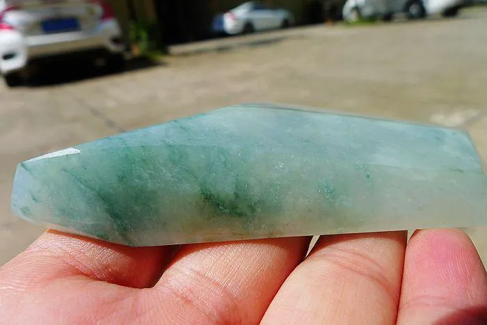 Natural Jade Rough Jadeite Raw (96g,9.9X4.1X1.4cm)