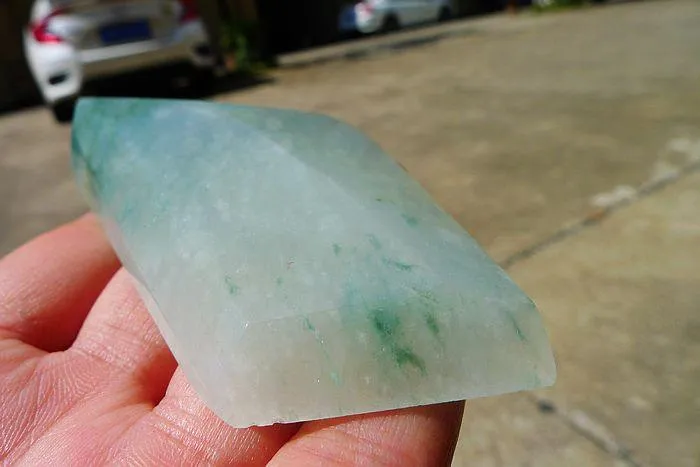 Natural Jade Rough Jadeite Raw (96g,9.9X4.1X1.4cm)