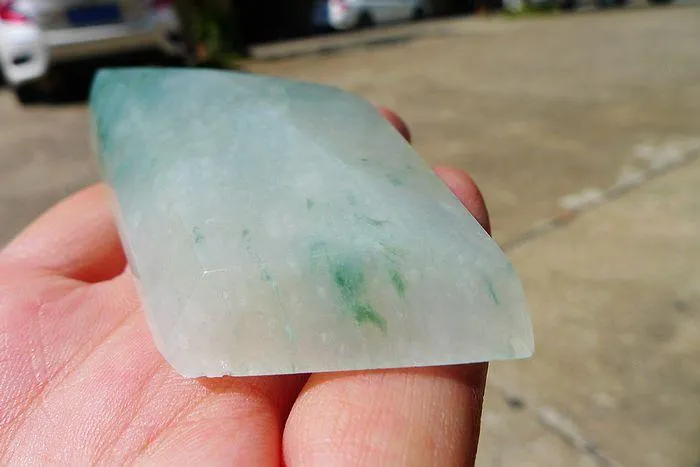 Natural Jade Rough Jadeite Raw (96g,9.9X4.1X1.4cm)