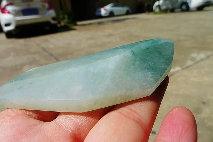 Natural Jade Rough Jadeite Raw (96g,9.9X4.1X1.4cm)