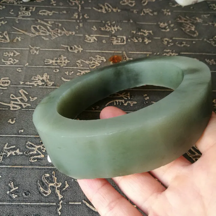 Natural Kunlun Jade Rough Nephrite Raw (352g, 11.6X8.6X1.9cm)