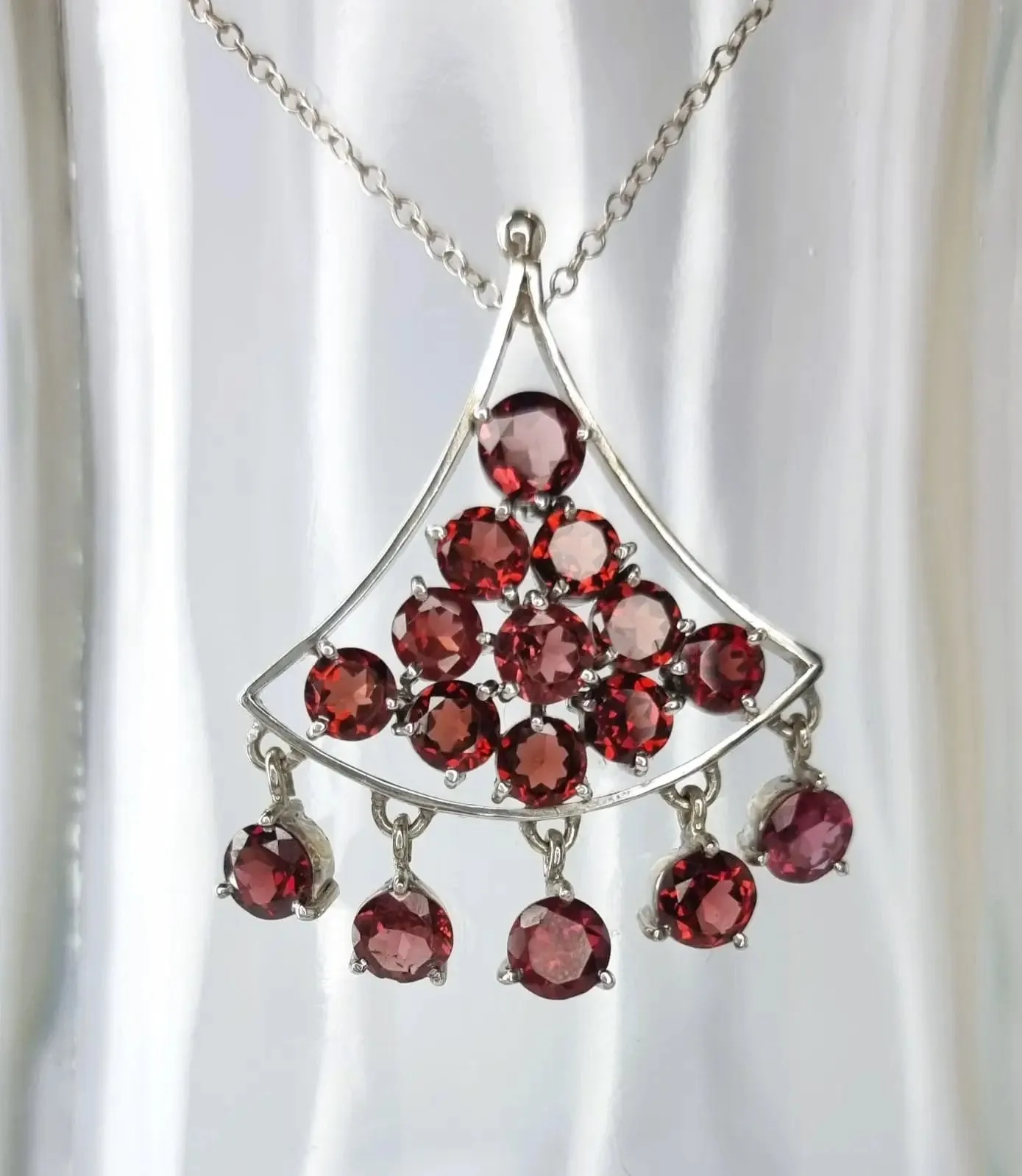 Natural Red Garnet Celebration Pendant
