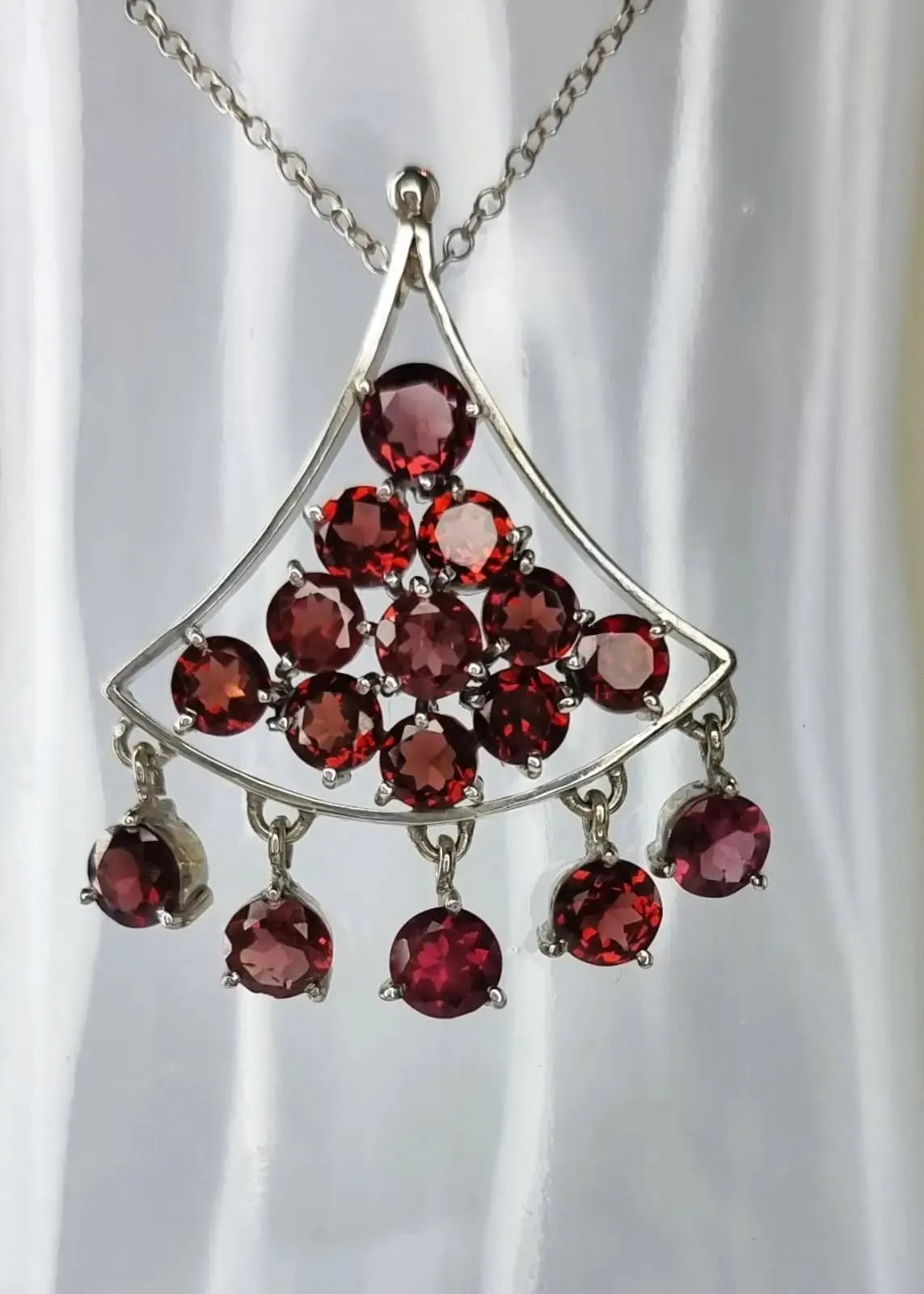 Natural Red Garnet Celebration Pendant