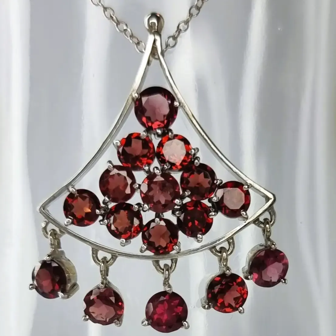Natural Red Garnet Celebration Pendant