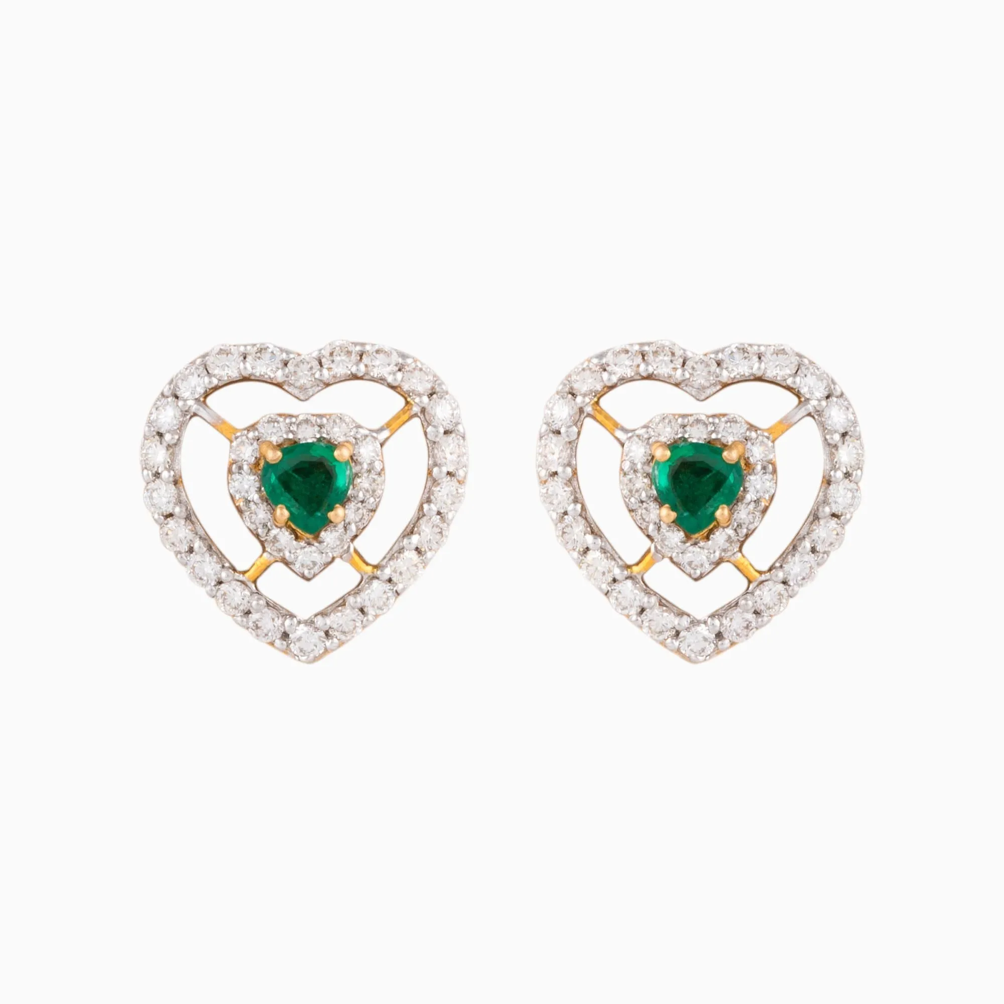 Necklace with Round Cut Diamondand Emerald Cut h/s - WDN844