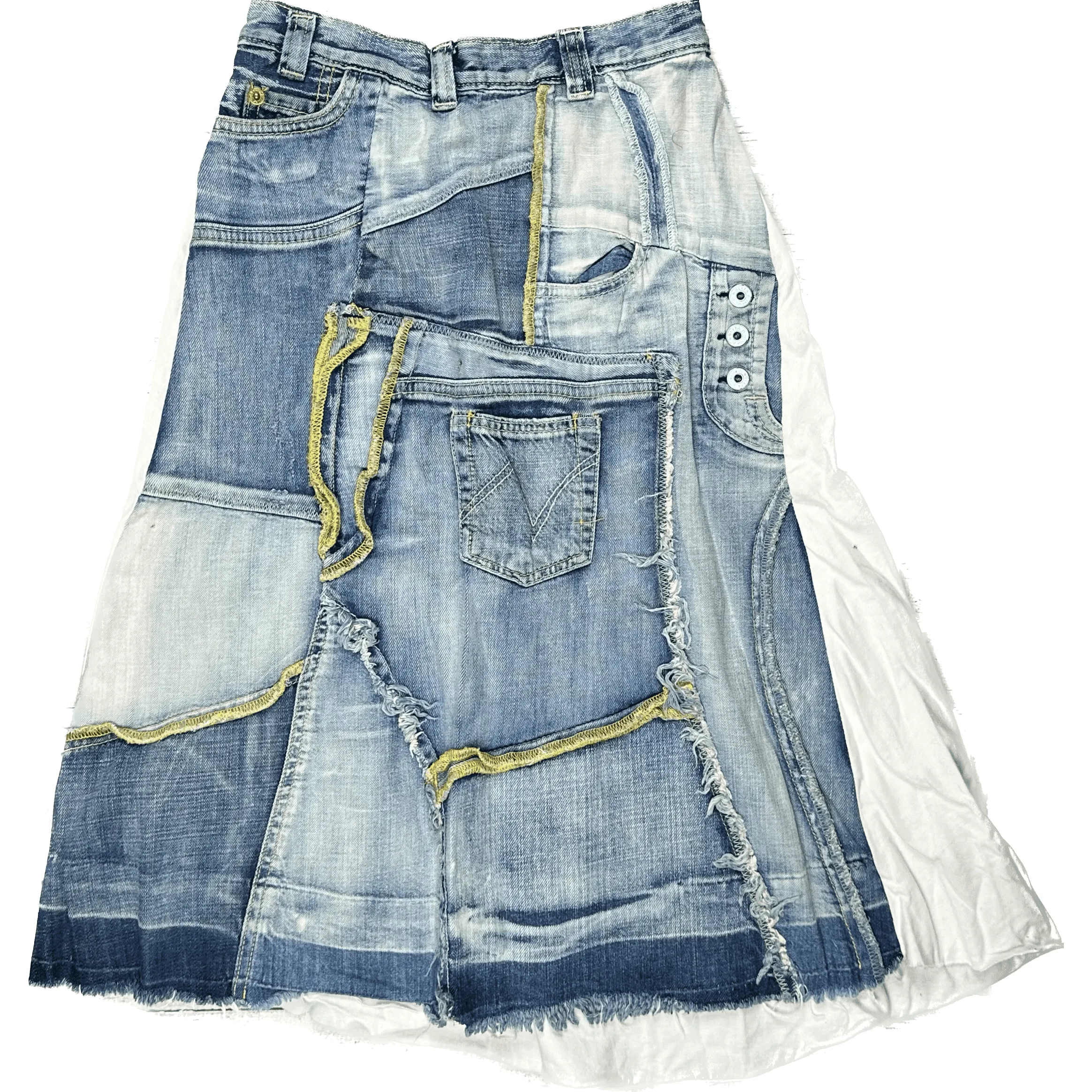 Nolita Pocket Stunning Girls Denim Patchwork Skirt- Size 8Y