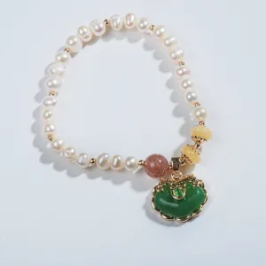 Pearl Safety Lock Bracelet