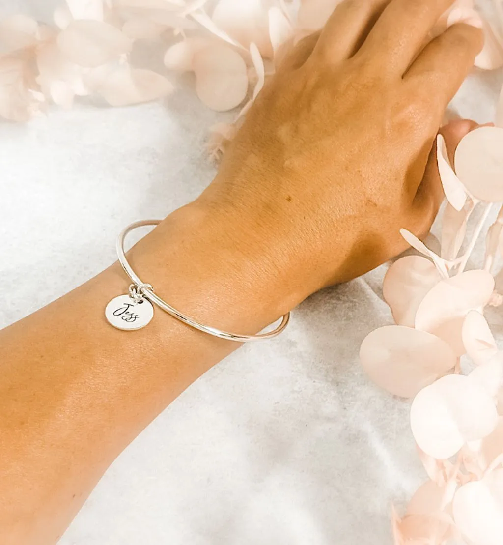 Personalised Disc Bangle