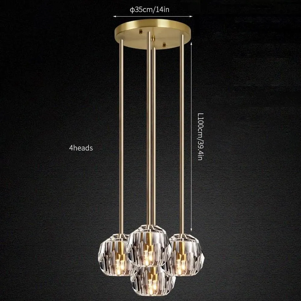 Polyhedron Crystal Round Cluster Chandelier