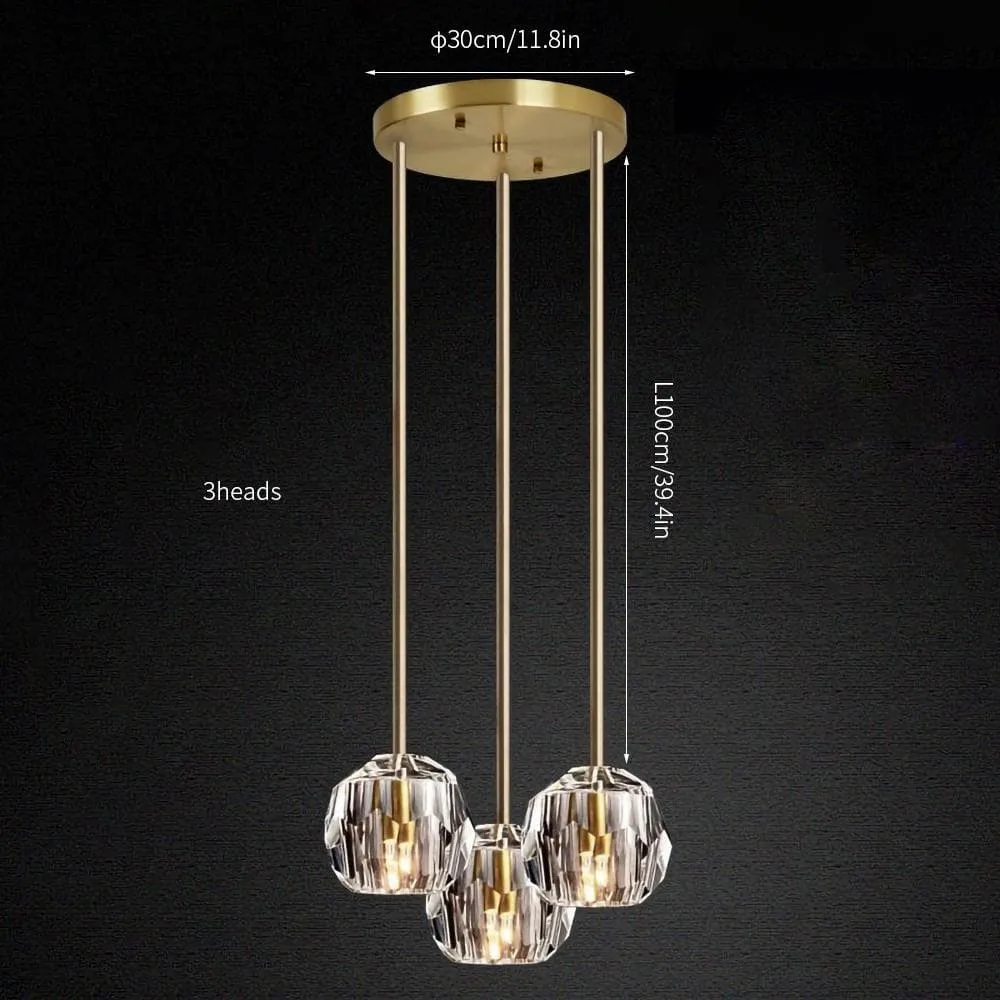 Polyhedron Crystal Round Cluster Chandelier