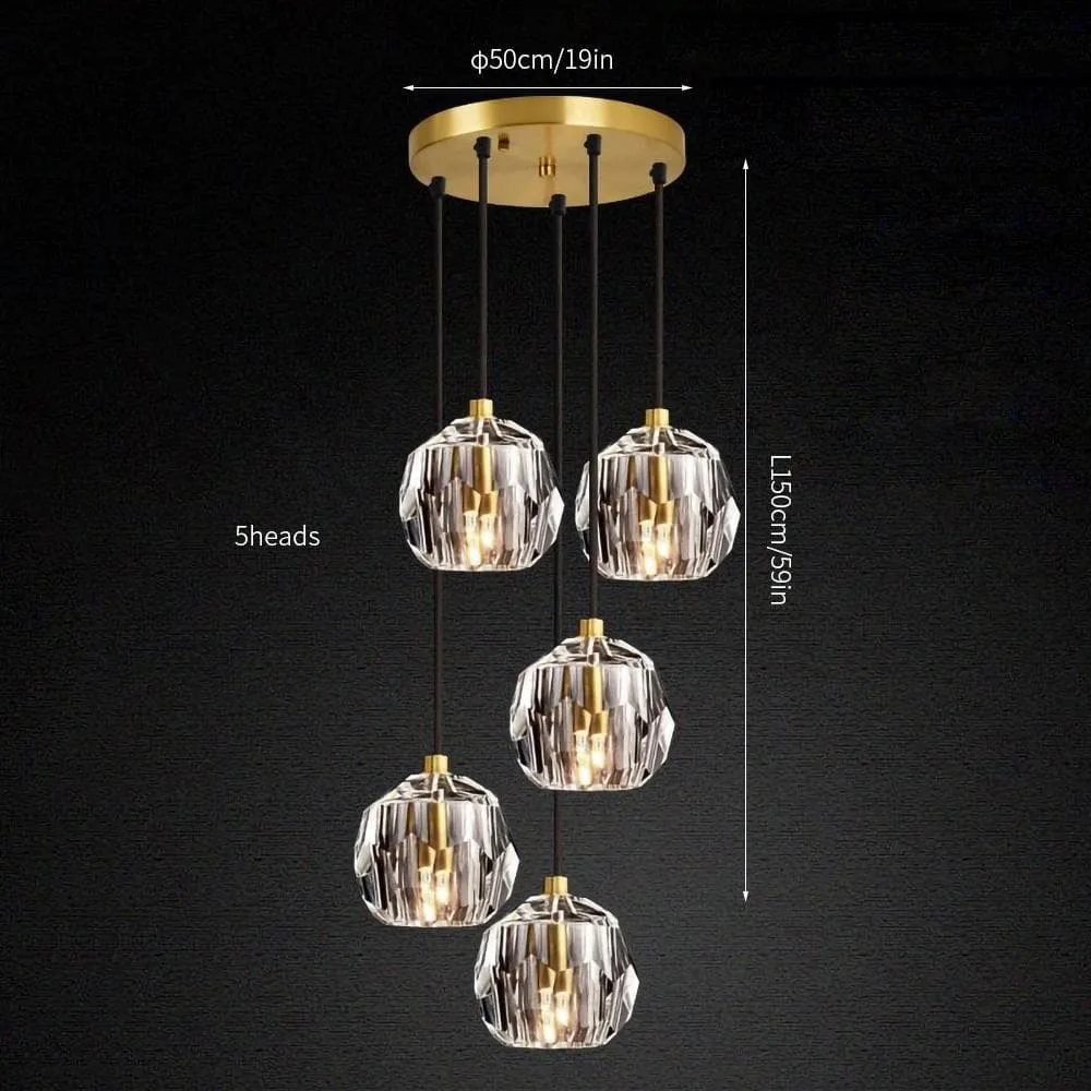 Polyhedron Crystal Round Cluster Chandelier