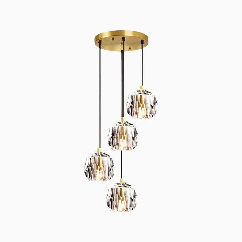 Polyhedron Crystal Round Cluster Chandelier