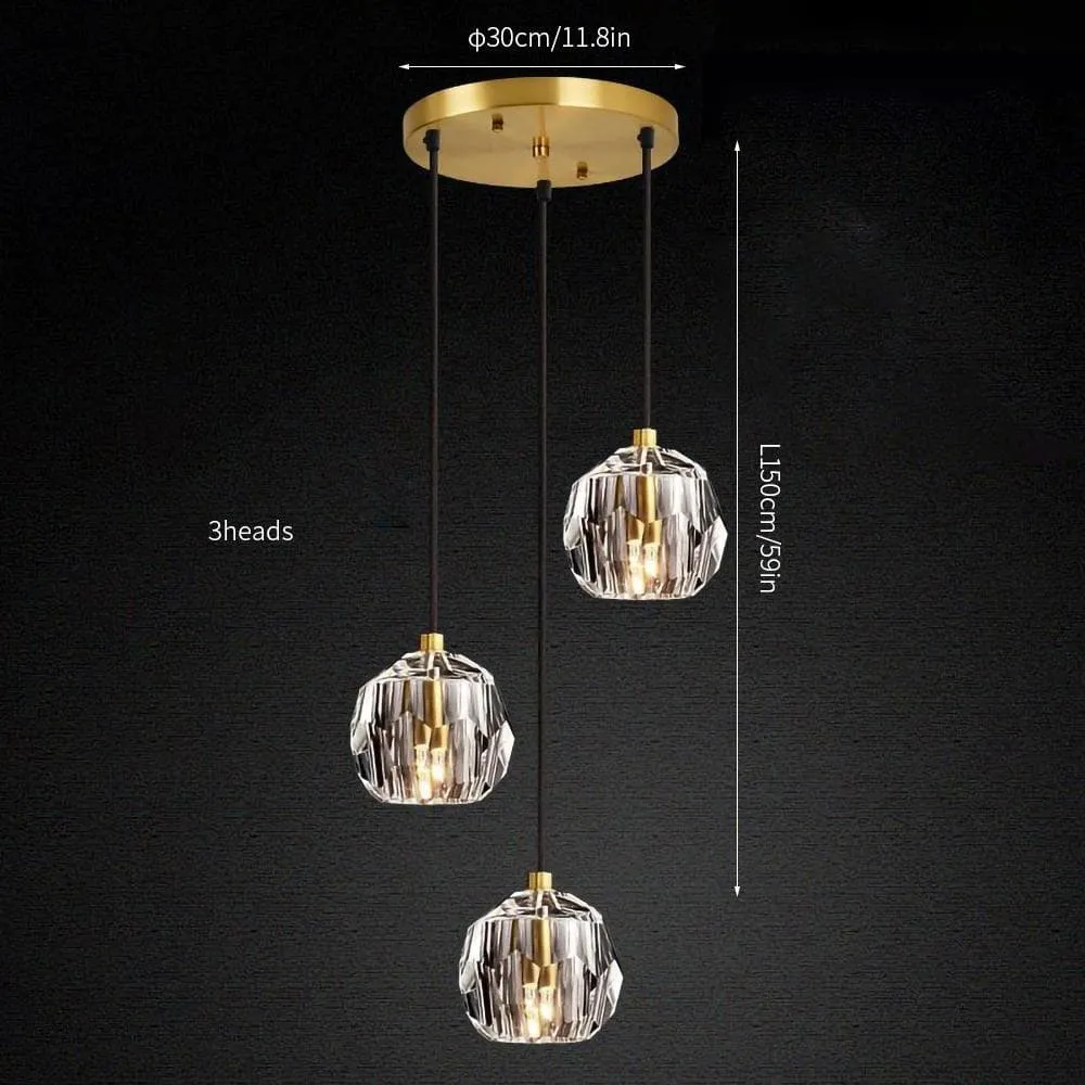 Polyhedron Crystal Round Cluster Chandelier