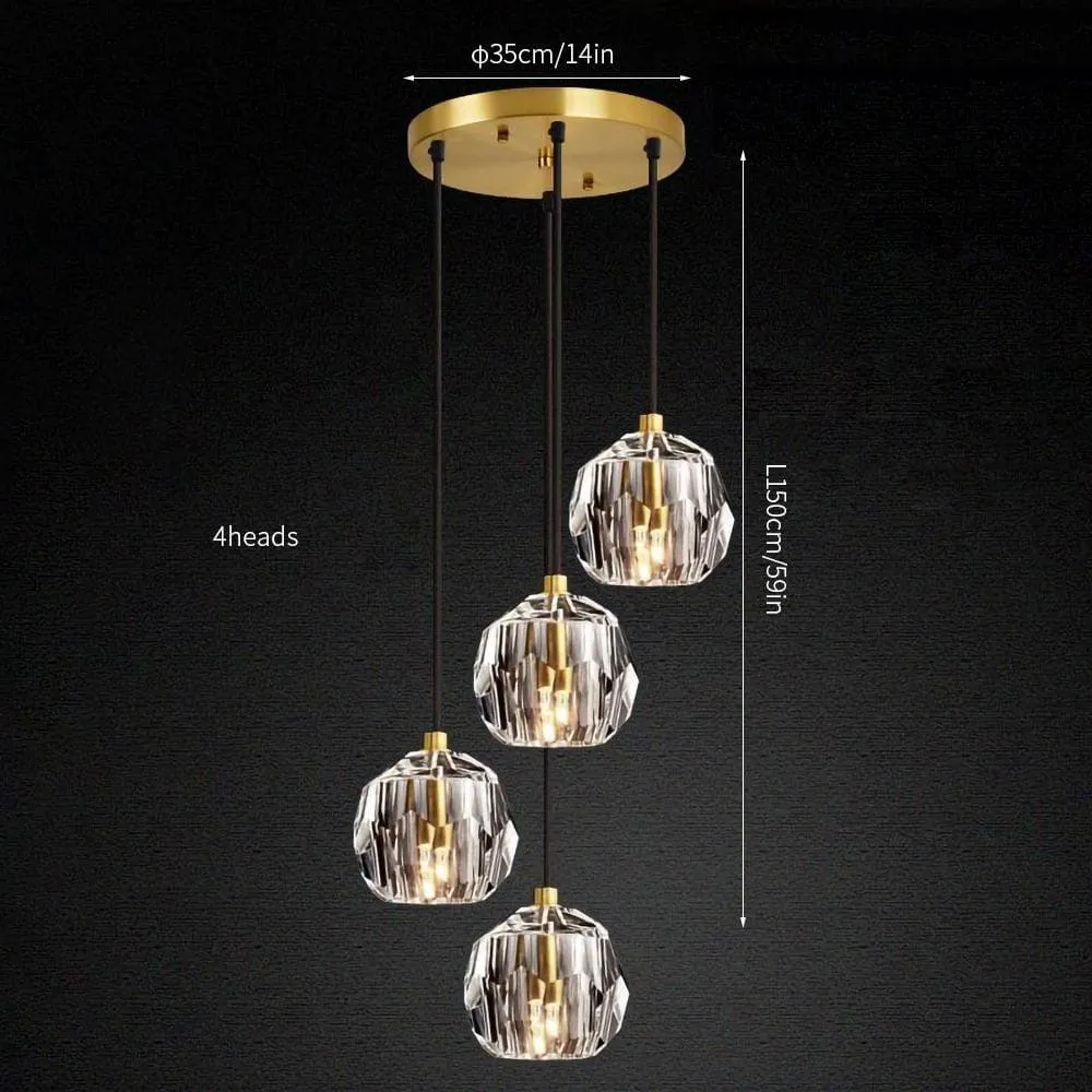 Polyhedron Crystal Round Cluster Chandelier