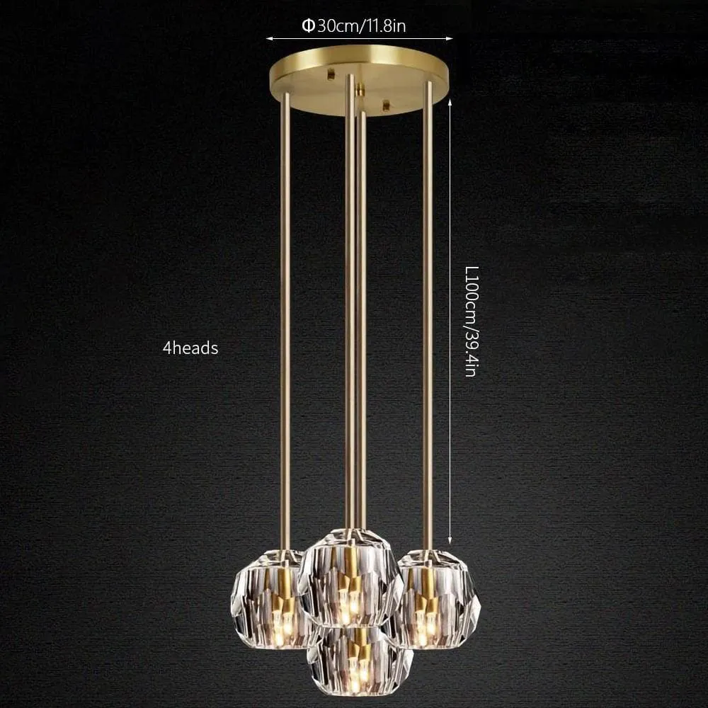 Polyhedron Crystal Round Cluster Chandelier