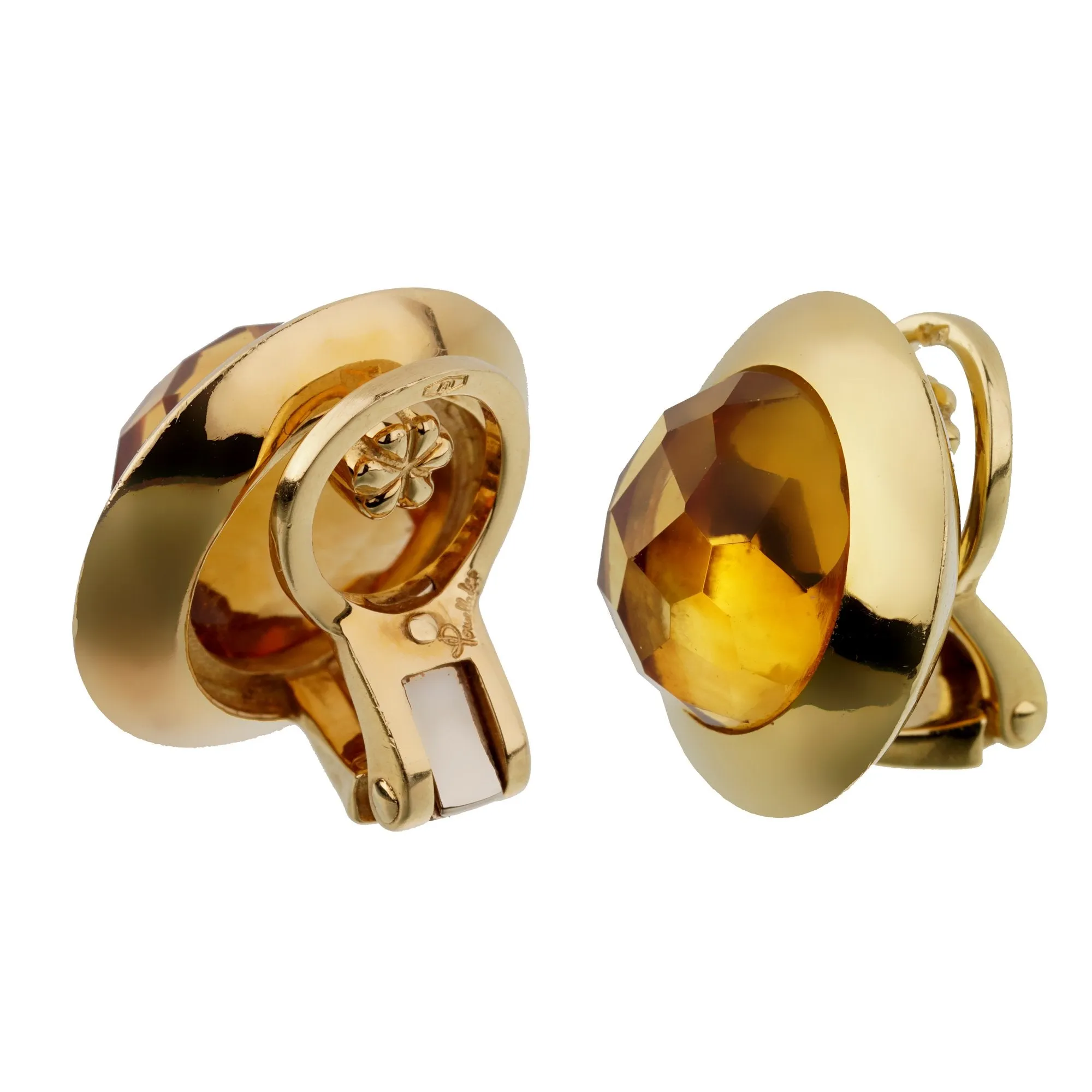 Pomellato 18ct Citrine Yellow Gold Clip On Earrings