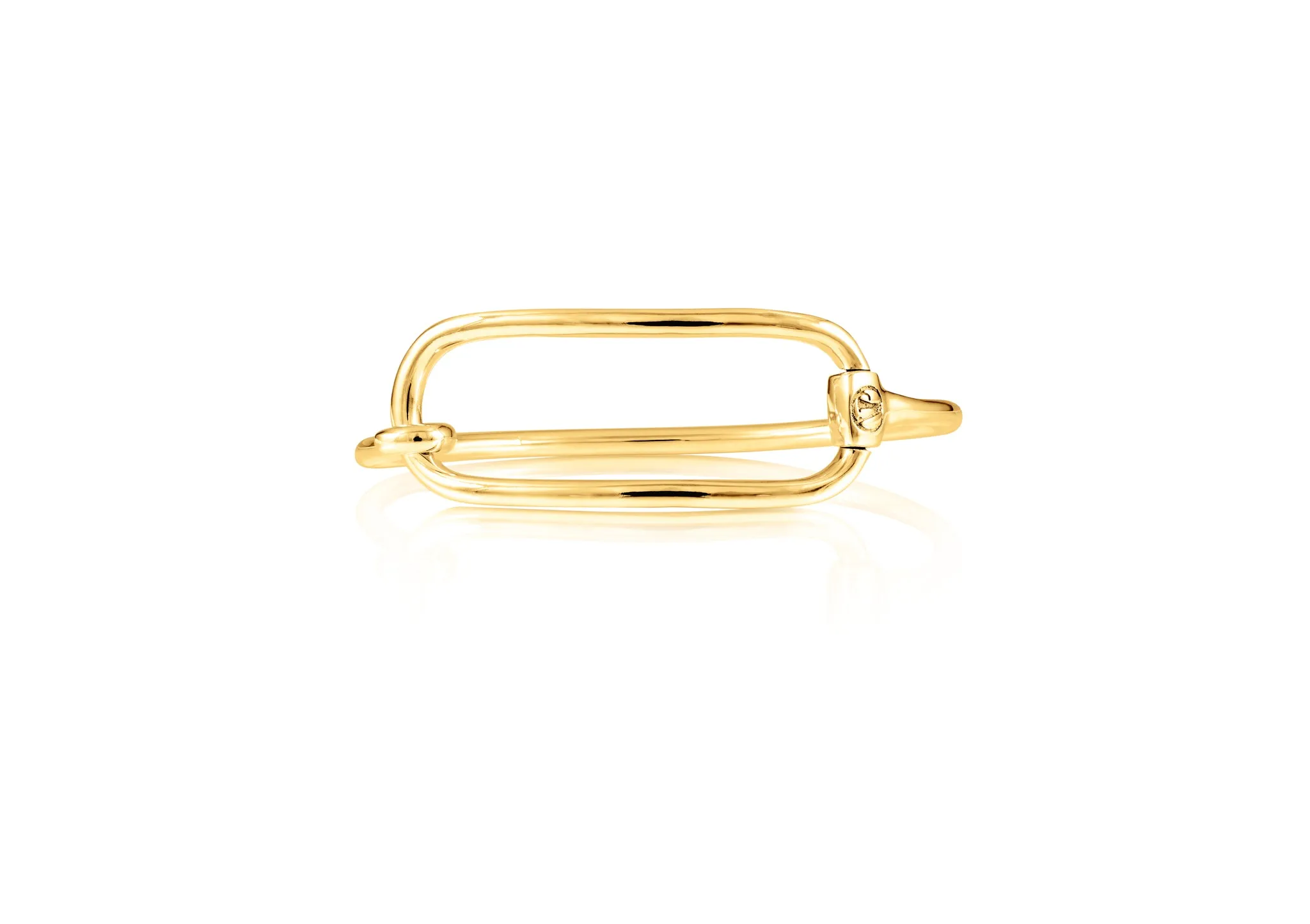 Rectangle Snaffle Bit Bangle | Sterling Silver