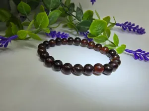 Red Amber Bracelet 8mm Beads Bracelet RARE