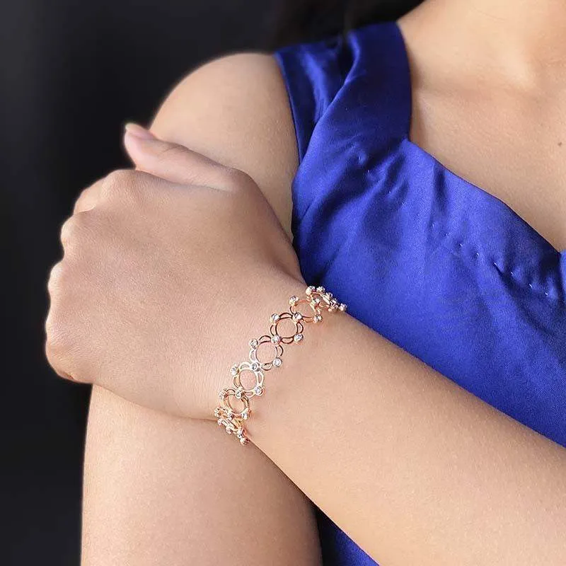 Rosegold Flexible Bracelet| Ring