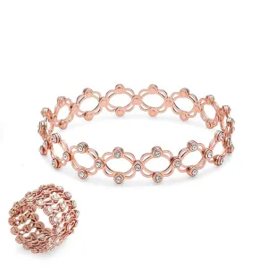 Rosegold Flexible Bracelet| Ring