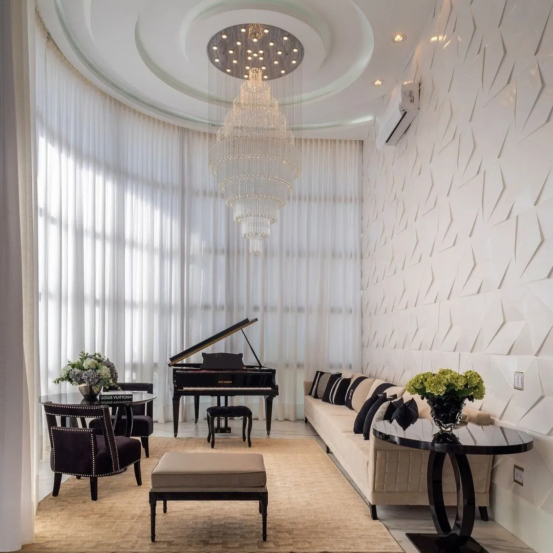 Rylight Multi-Tier Crystal Raindrop Chandelier