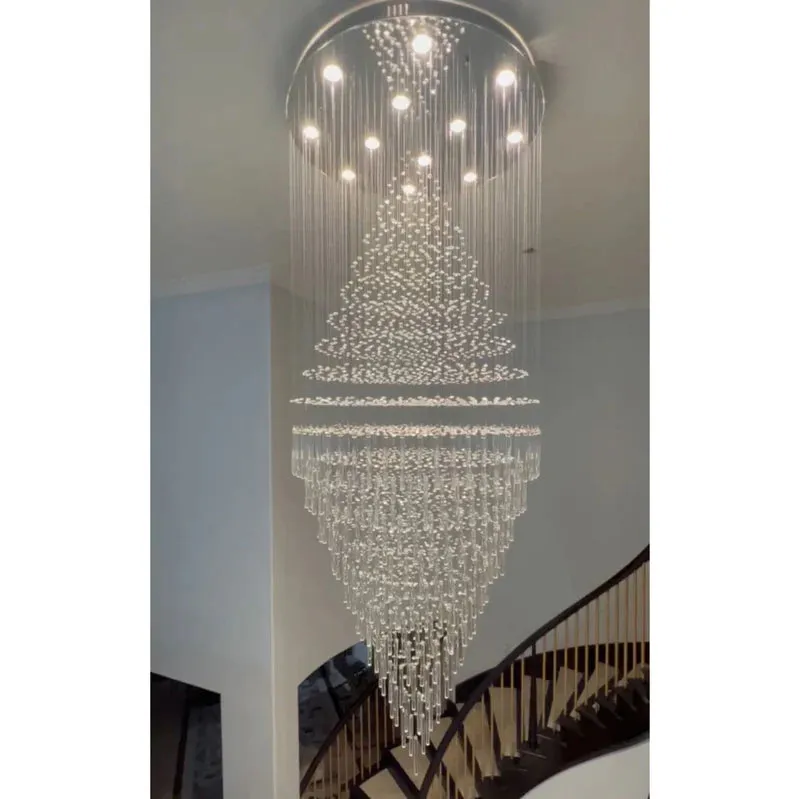 Rylight Multi-Tier Crystal Raindrop Chandelier