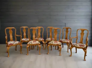 Set of 8 stunning vintage dining chairs
