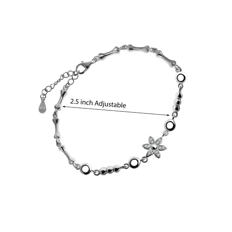Silver Flower Bracelet