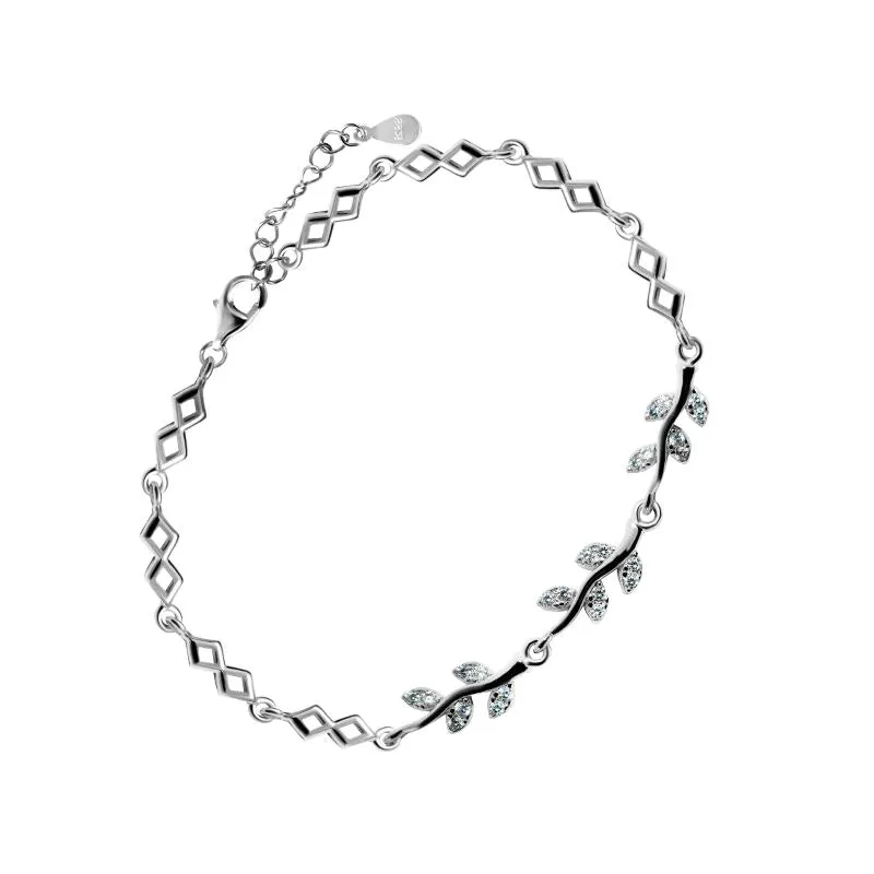 Silver Leaf Bracelet