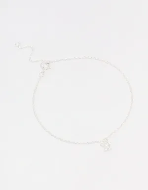 Sterling Silver Cubic Zirconia Mini Butterfly Bracelet
